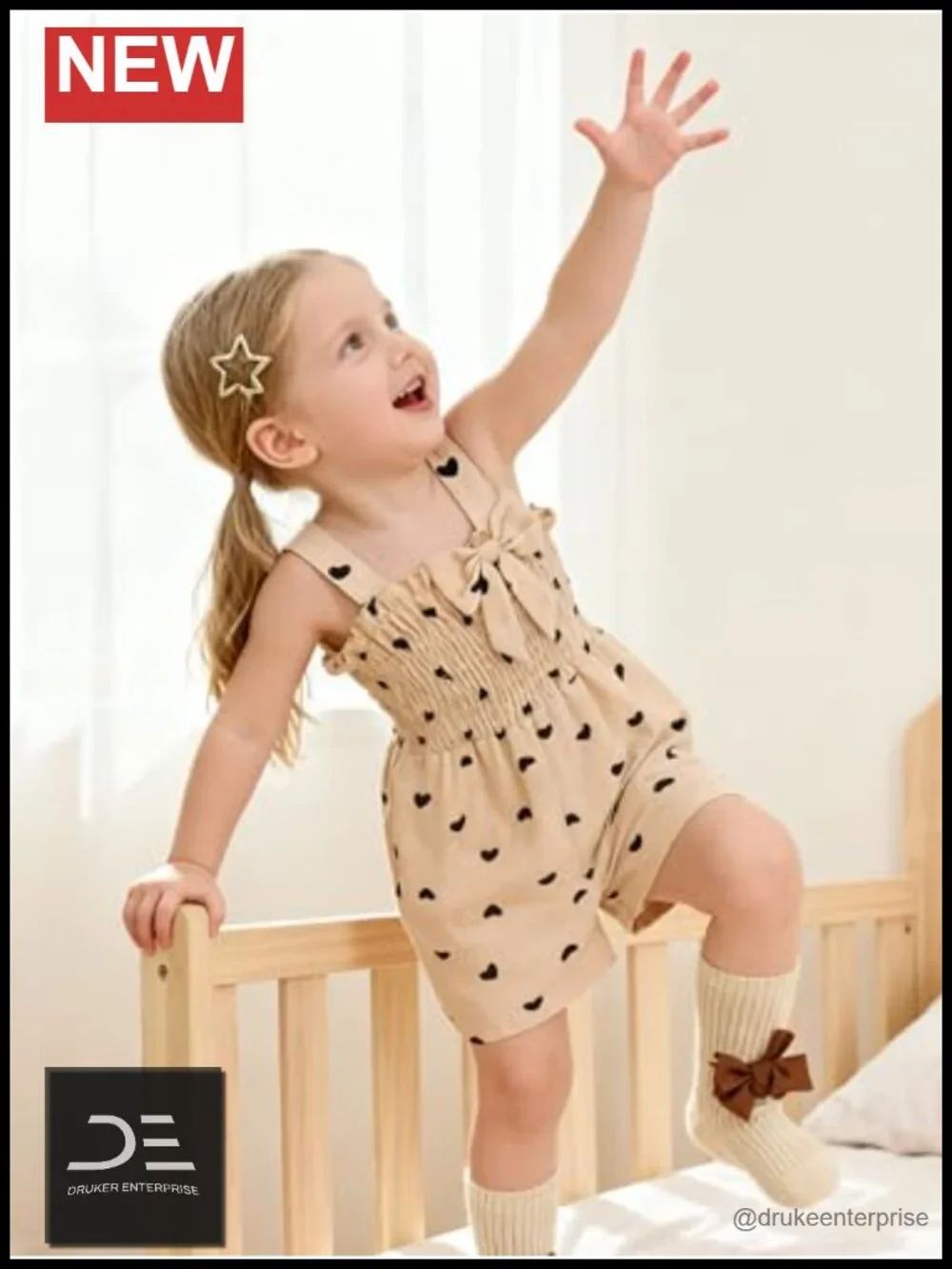 Baby Girl Ruffle Sleeveless Romper Cotton Blend Summer Outfit 6M-24M